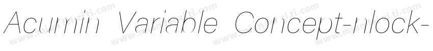 Acumin Variable Concept-nlock字体转换